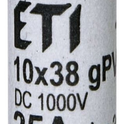 Запобіжник ETI 002625139 CH 10x38 gPV 25A 1000V (30kA)
