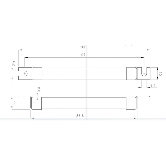 Запобіжник ETI 002625230 CH SU 10x85 gR-PV 2A 1200V (30kA)