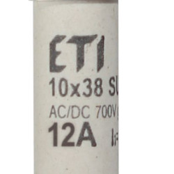 Запобіжник ETI 002625305 CH SU 10x38 gR-PV 12A 700V (50kA)
