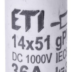 Запобіжник ETI 002637115 CH 14x51 gPV 36A 1000V (10kA)