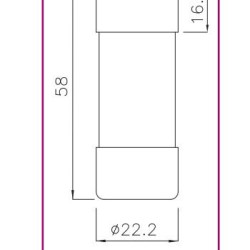 Циліндричний запобіжник ETI 002646006 CH 22x58 SRF 60