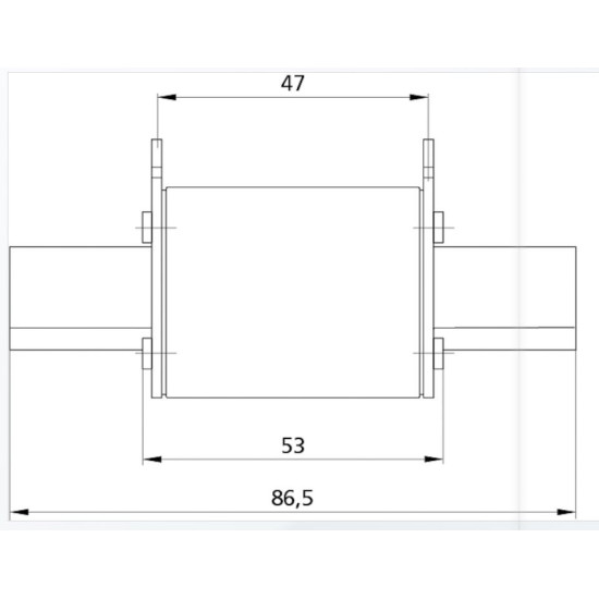 Ножовий запобіжник ETI 004110108 NH-00 80V DC 400A