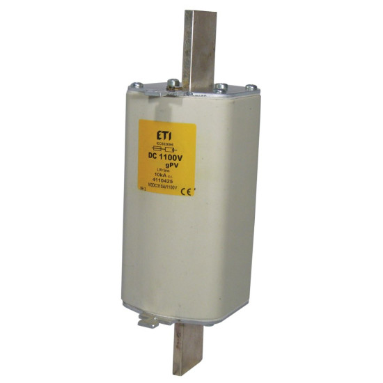 Запобіжник із бойком ETI 004110417 NH-2XL K gPV 250A 1100V DC (L/R=5ms)