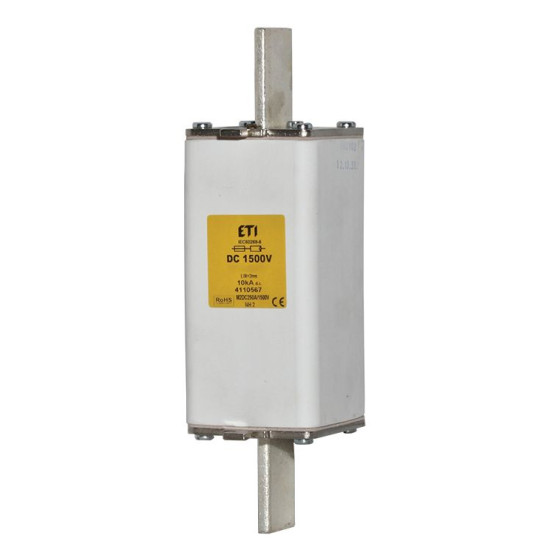 Запобіжник ETI 004110567 NH-2XL gPV 250A 1500V DC (L/R=2ms)