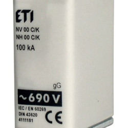 Запобіжник із ударною голкою ETI 004111177 NH-000 K/gG 20 A KOMBI 690V