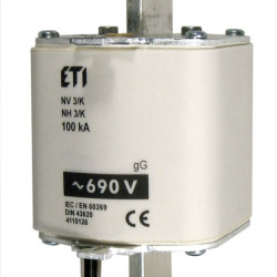 Запобіжник із ударною голкою ETI 004115122 NH-3 K/gG 315 A KOMBI 690V