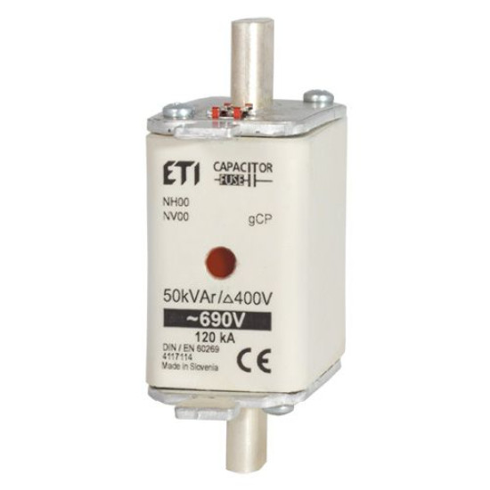 Запобіжник ETI 004117111 NH-00/gCP 25 kVAr