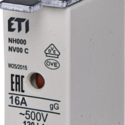 Запобіжник ETI 004181205 NH-000/gG 16A 500V KOMBI