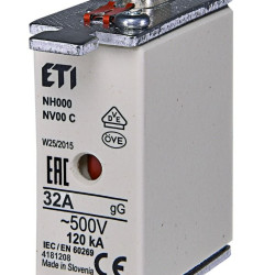 Запобіжник ETI 004181208 NH-000/gG 32A 500V KOMBI