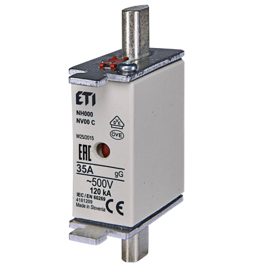 Запобіжник ETI 004181209 NH-000/gG 35A 500V KOMBI