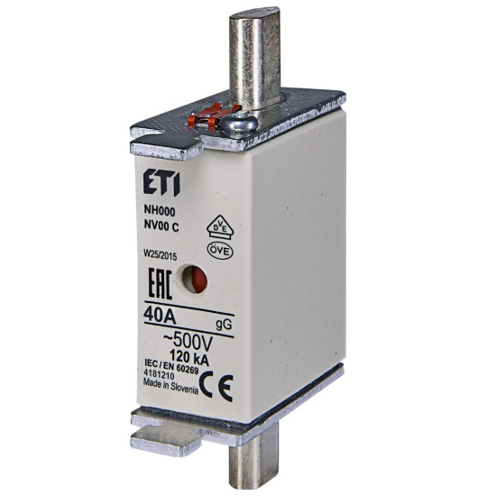 Запобіжник ETI 004181210 NH-000/gG 40A 500V KOMBI