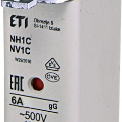 Запобіжник ETI 004184203 NH-1C/gG 6A 500V KOMBI