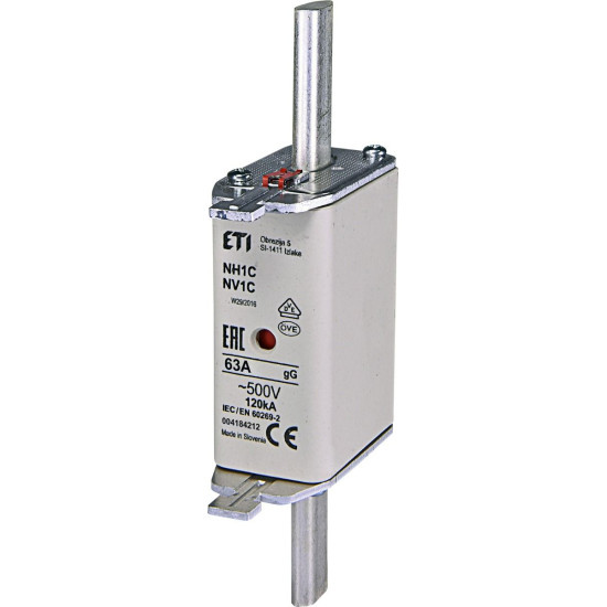 Запобіжник ETI 004184212 NH-1C/gG 63A 500V KOMBI