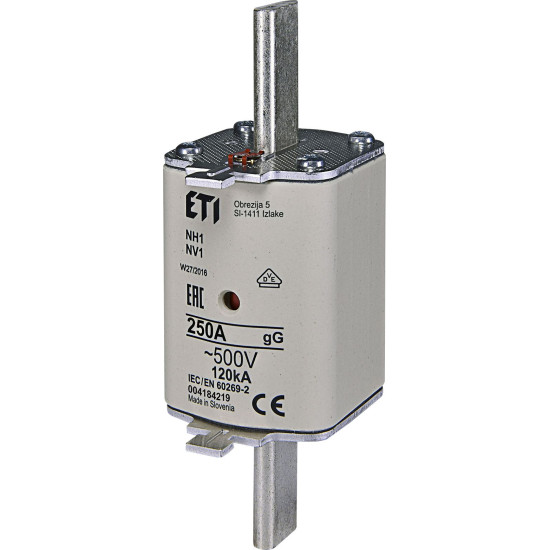 Запобіжник ETI 004184219 NH-1/gG 250A 500V KOMBI