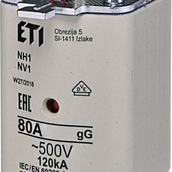 Запобіжник ETI 004184221 NH-1/gG 80A 500V KOMBI