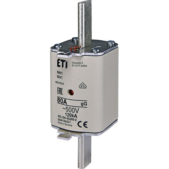 Запобіжник ETI 004184221 NH-1/gG 80A 500V KOMBI