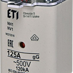 Запобіжник ETI 004184223 NH-1/gG 125A 500V KOMBI