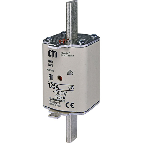 Запобіжник ETI 004184223 NH-1/gG 125A 500V KOMBI