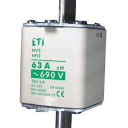 Запобіжник ETI 004184421 NH-1/aM 80A 690V KOMBI