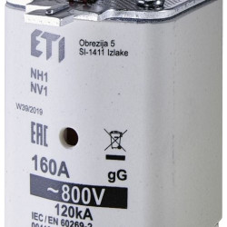 Запобіжник ETI 004184490 NH-1/gG 160A 800V KOMBI