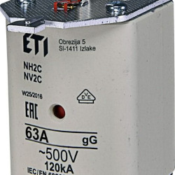 Запобіжник ETI 004185212 NH-2C/gG 63A 500V KOMBI
