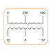 Трансформатор напруги ETI 003801010 TRANSF 1f B 12-0-12V 500VA
