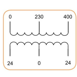Трансформатор напруги ETI 003801031 TRANSF 1f B 24-0-24V 30VA