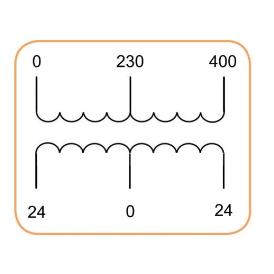 Трансформатор напруги ETI 003801146 TRANSF 1f F 24-0-24V 200VA