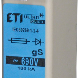 Запобіжник ETI 004721242 M000/25A/690V-gS (100kA)