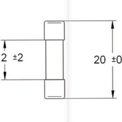 Міні-запобіжник ETI 006710051 CH 5x20 Т 3.15A/250V