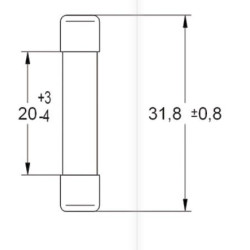 Міні-запобіжник ETI 006710064 CH 6.3x32 F 160mA 250V