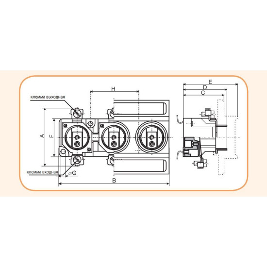 Тримач запобіжника ETI 002323016 EZN 63/3+ZP 3p (DIII)