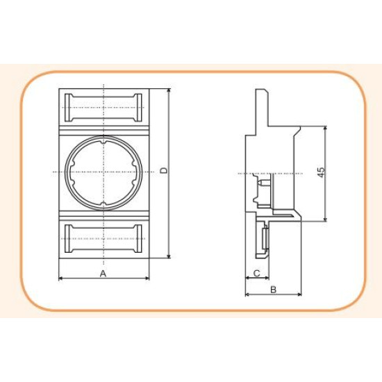 Тримач запобіжника ETI 002352001 PZ EZN ZP 25A