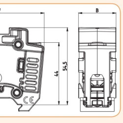 Тримач запобіжника ETI 002510011 PFB D01 1p (16А)