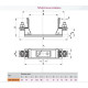 Тримач запобіжника ETI 004132026 PK 00 160A 1p 1000V AC/DC (M8-M8)