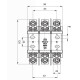 Тримач запобіжника ETI 004132101 PK 00 3p 160A (2M6-2M6) S