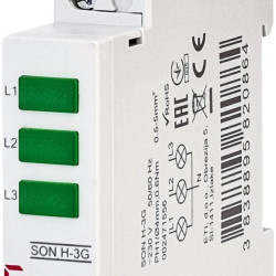 Трифазний індикатор наявності напруги ETI 002471556 SON H-3G (3x зелений)