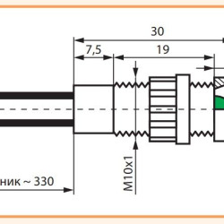Сигнальна лампа ETI 004770801 LS 5 G 24 5мм 24V AC (зелена)