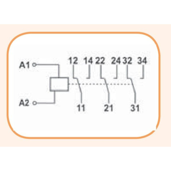 Проміжне реле ETI 002471222 VS 316K 24 24V AC/DC (3x16A AC1)