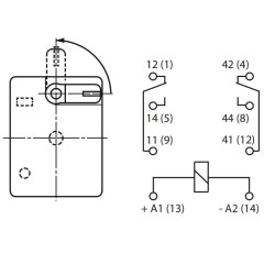 Електромеханічне реле ETI 002473002 ERM2-024AC 2p