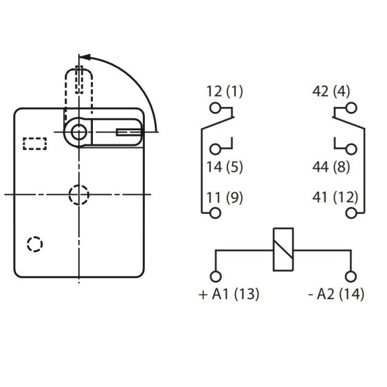 Електромеханічне реле ETI 002473002 ERM2-024AC 2p