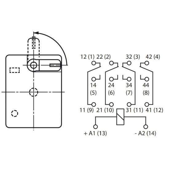Електромеханічне реле ETI 002473006 ERM4-024DC 4p