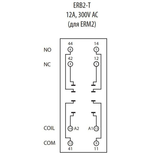 Цоколь ETI 002473012 ERB2-T тип Т (для ERM2)