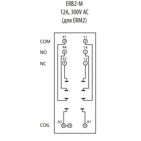Цоколь ETI 002473013 ERB2-M тип M (для ERM2)