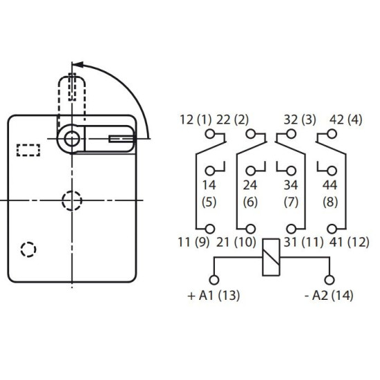 Електромеханічне реле ETI 002473022 ERM4-110 DCL 4p