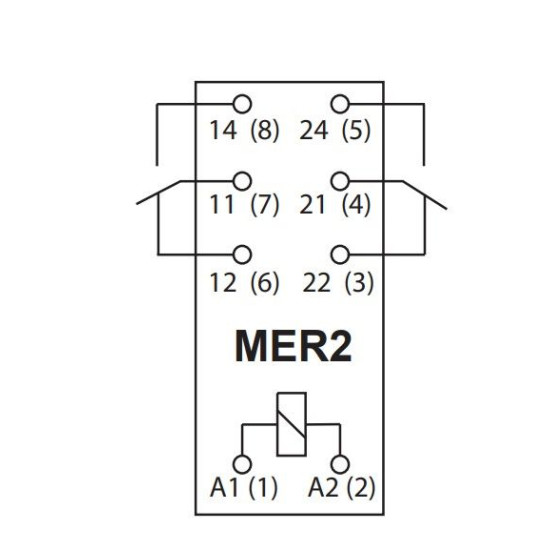Мініатюрне електромеханічне реле ETI 002473031 MER2-012 DC 2p