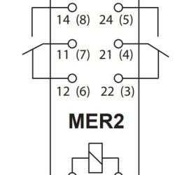 Мініатюрне електромеханічне реле ETI 002473032 MER2-024 DC 2p