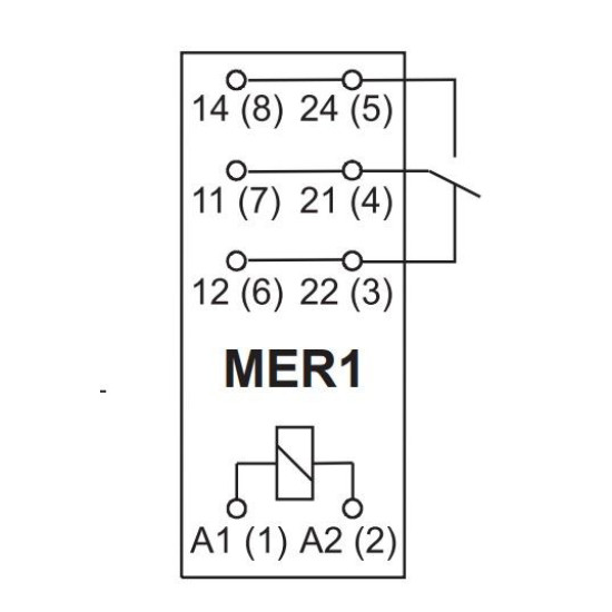 Електромеханічне реле ETI 002473045 MER1-024DC (1x16A 250VAC)