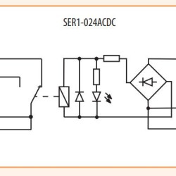 Електромеханічне інтерфейсне реле ETI 002473052 SER1-024 ACDC 1CO 6A AC1 250V AC