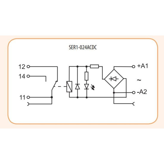 Електромеханічне інтерфейсне реле ETI 002473052 SER1-024 ACDC 1CO 6A AC1 250V AC